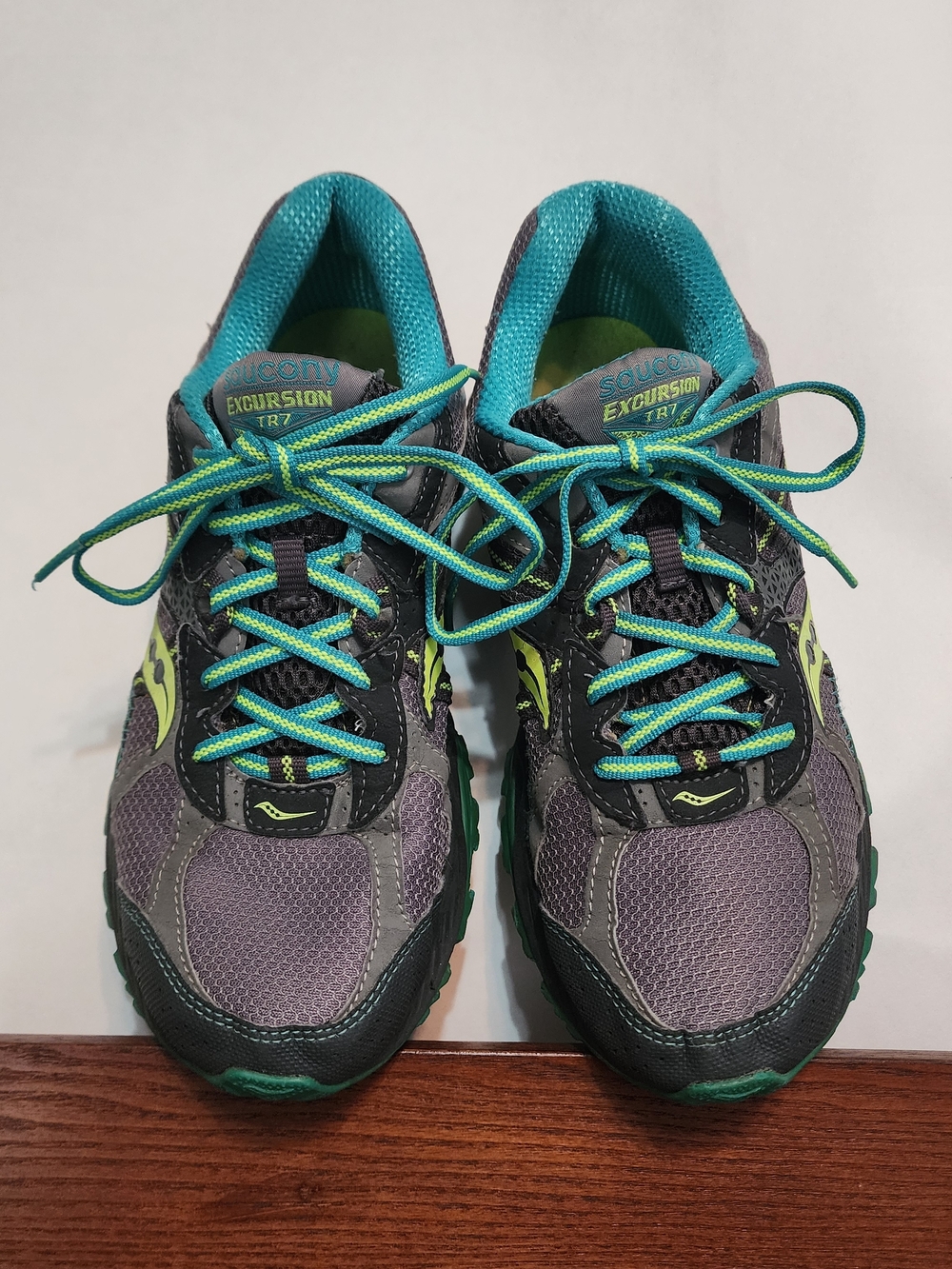 Saucony Excursion TR7 Women's Gray Teal Trail Running Shoes